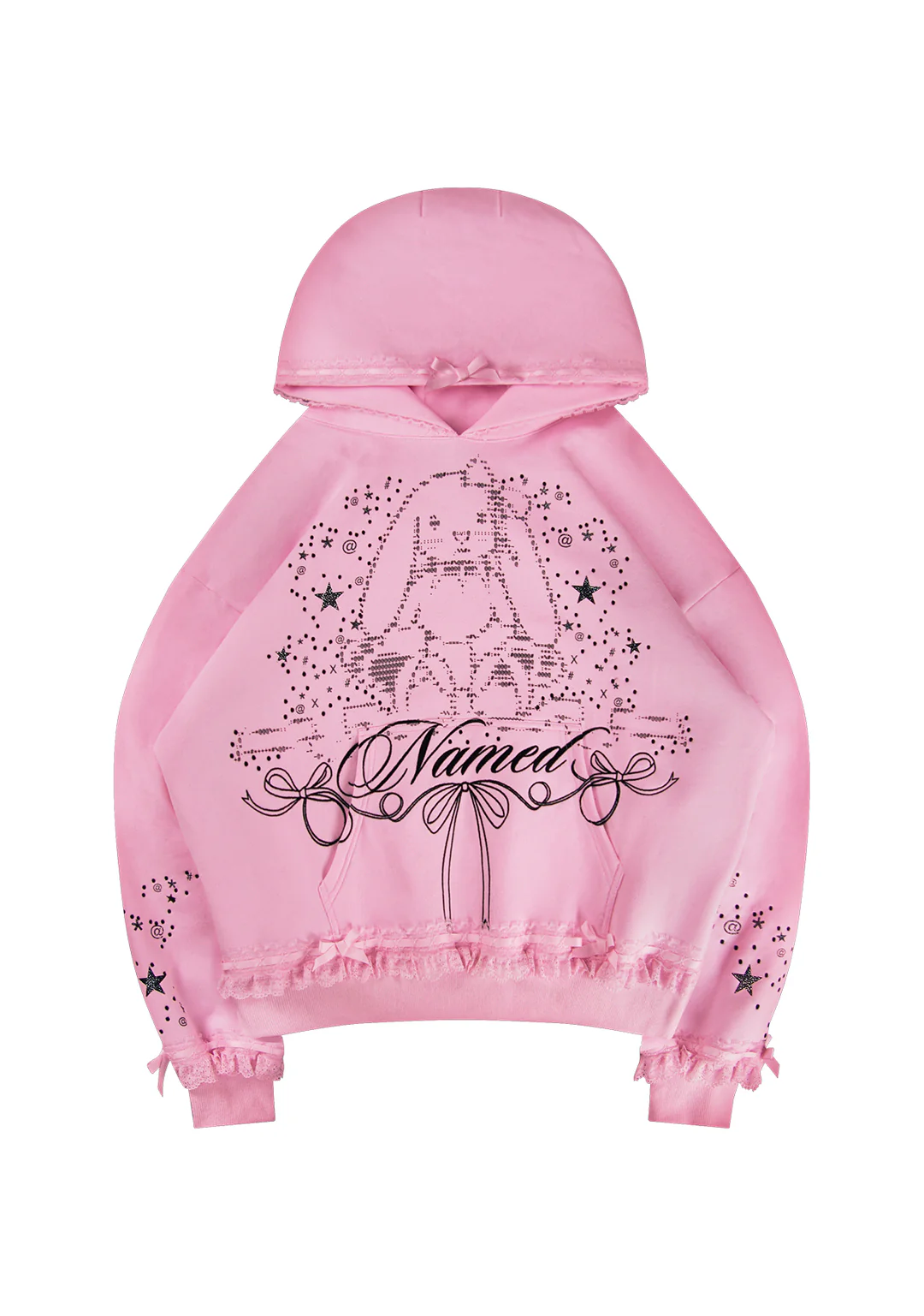 404 ERROR BUNNY HOODIE BABY PINK