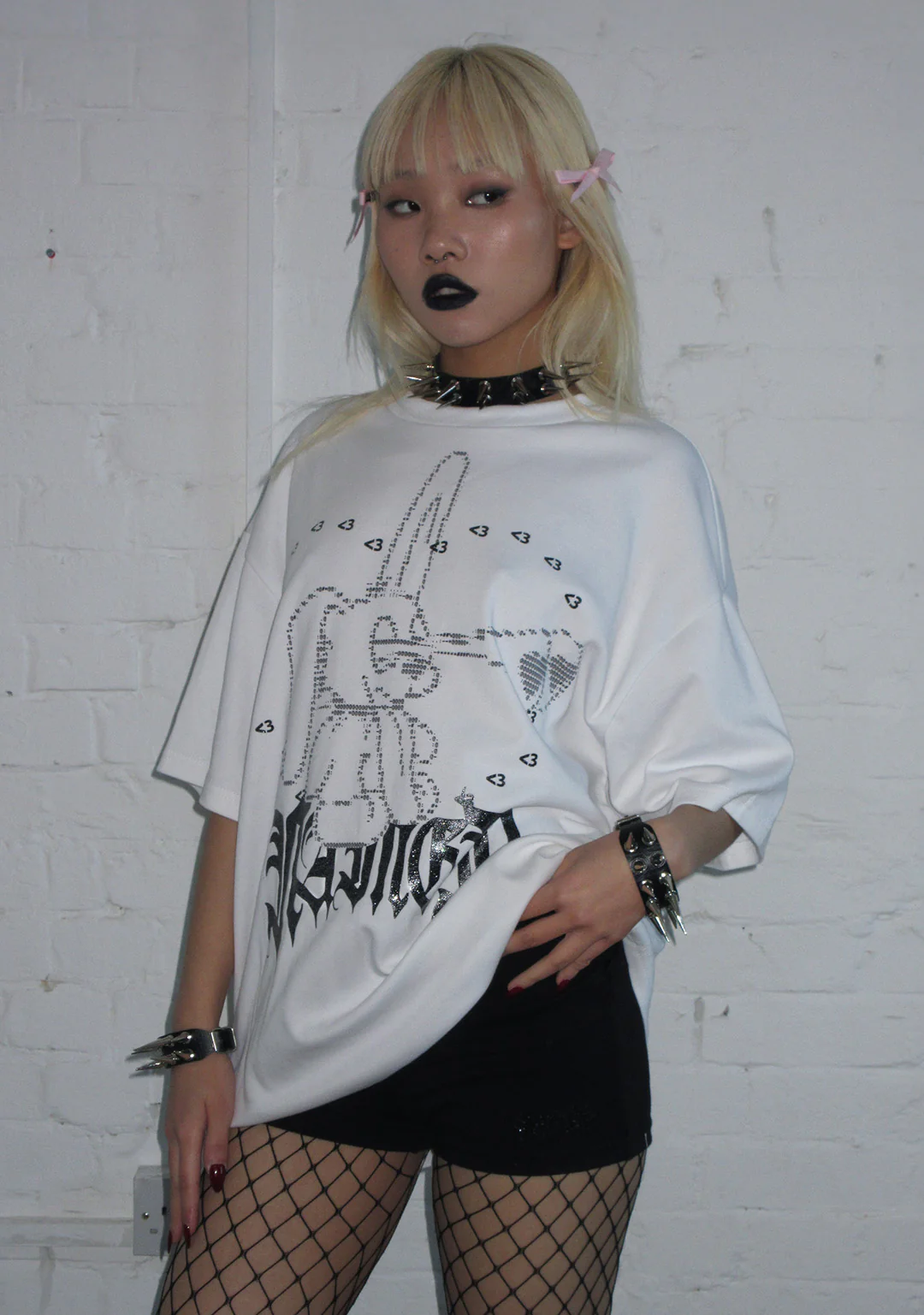 404 ERROR BUNNY OVERSIZED TEE WHITE - Image 2