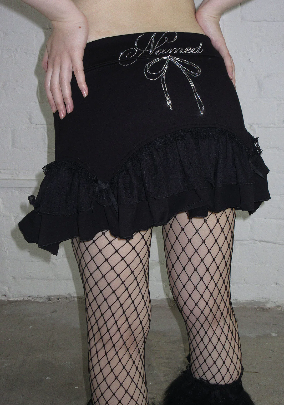 CONFESSIONS RHINESTONE MICRO SKIRT BLACK - Image 3