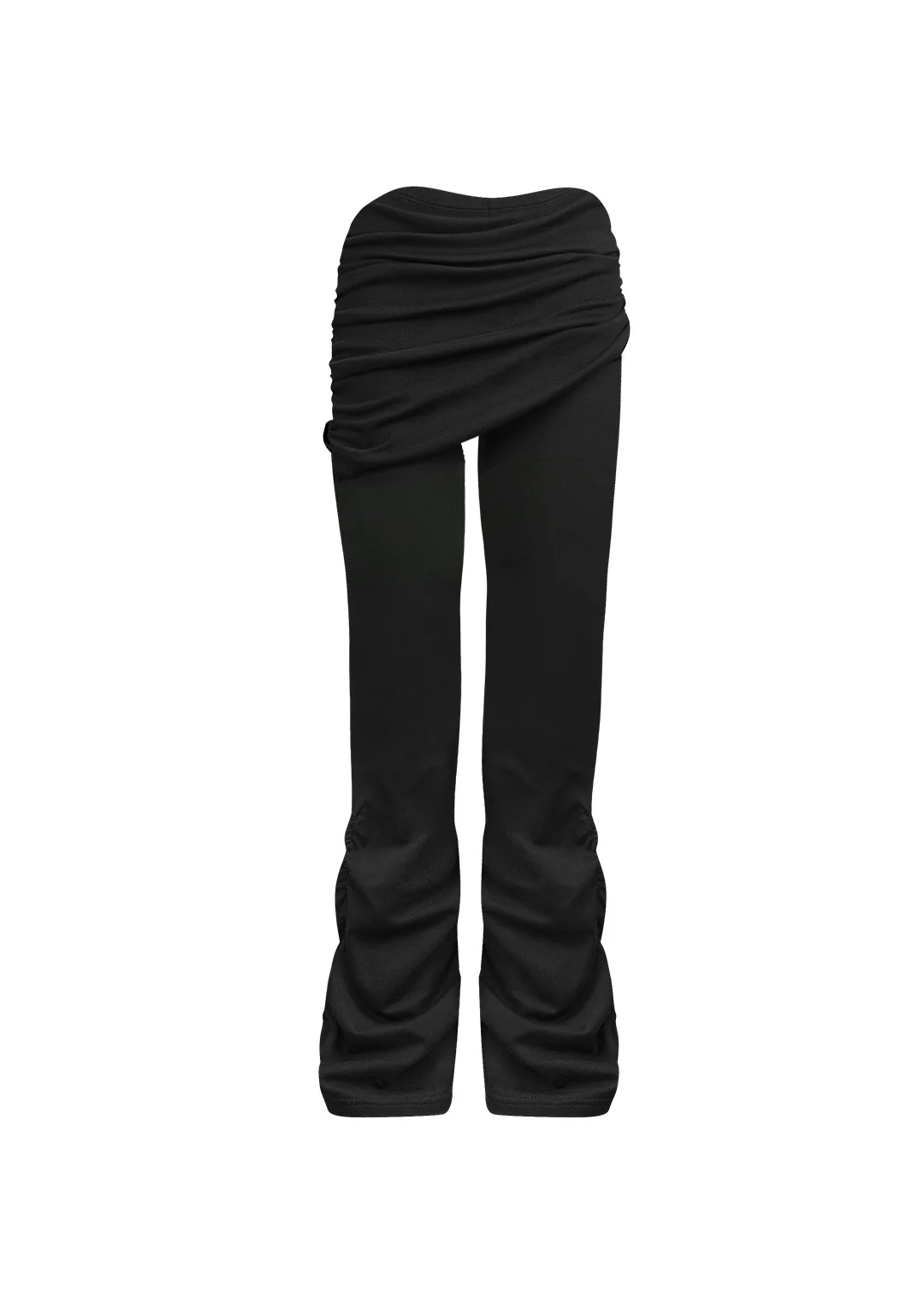 CRUSH SCULPT STRETCH DRAPE PANTS BLACK - Image 6