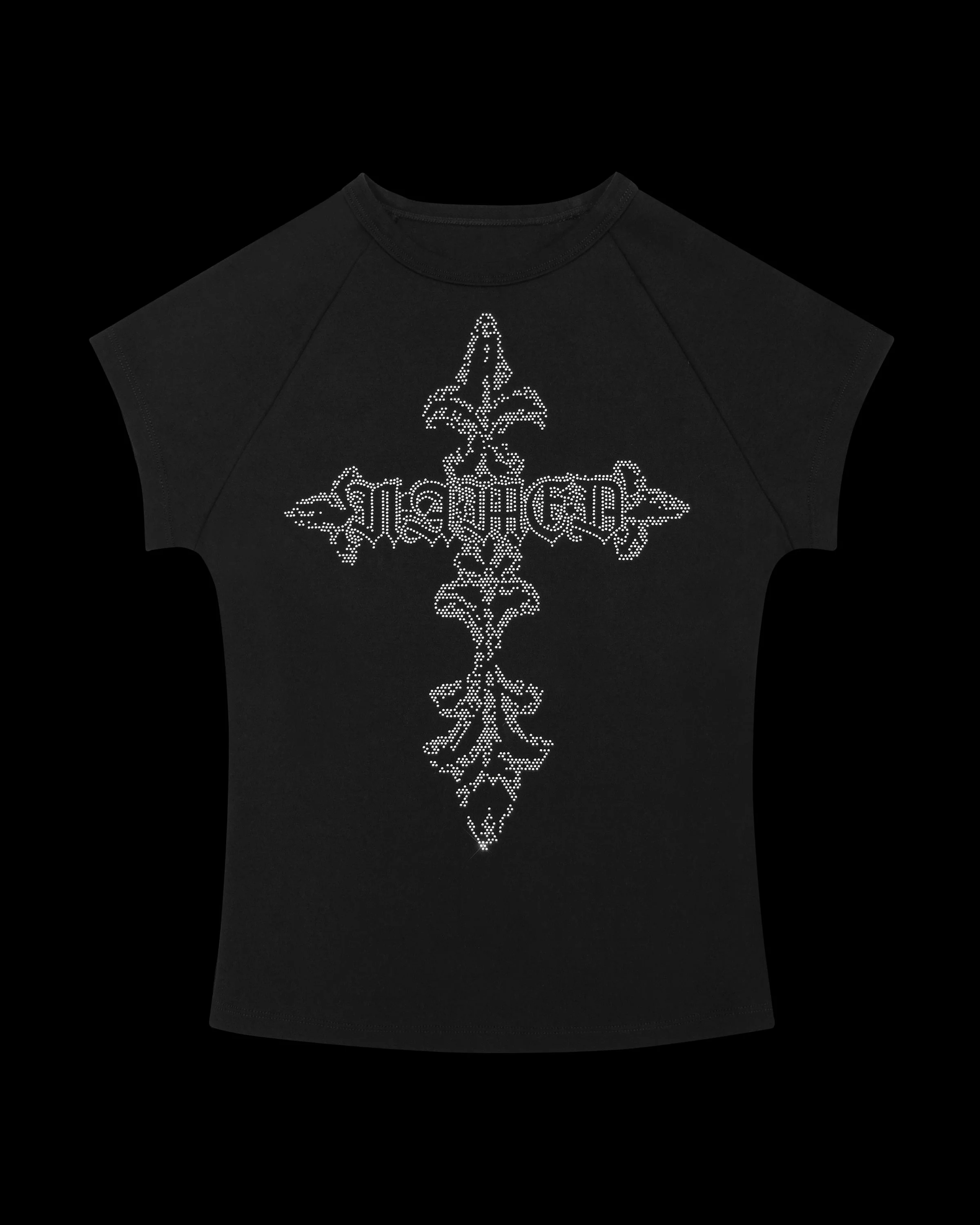 FERAL STUDDED BABY TEE BLACK