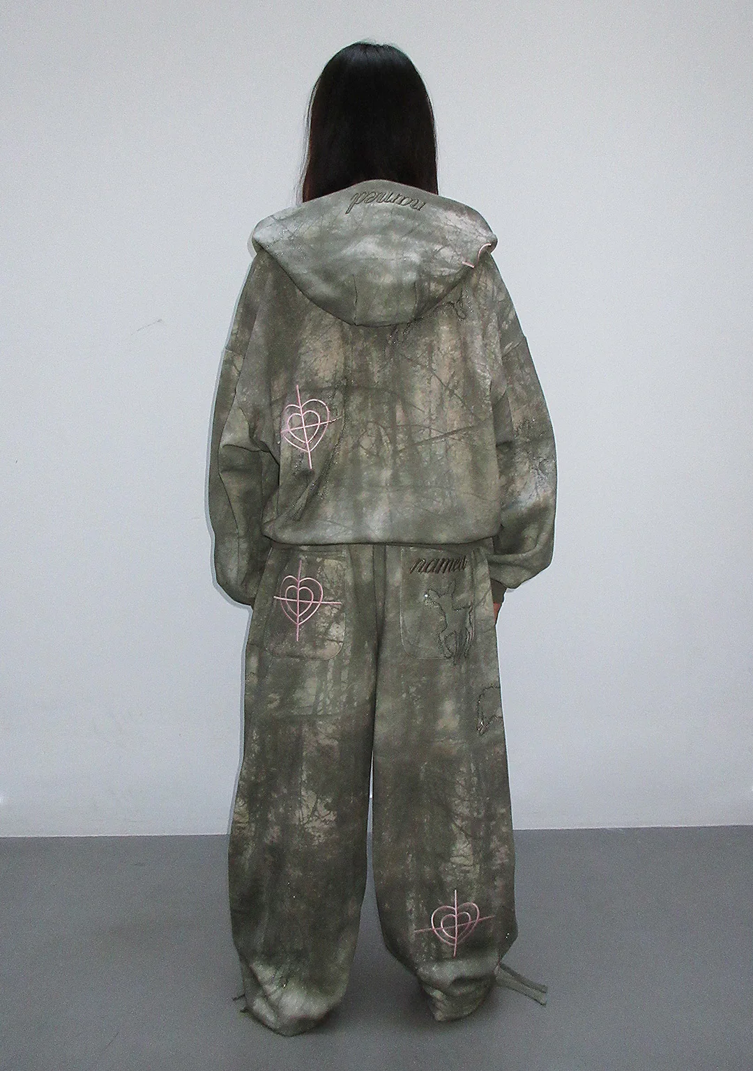 LOVESTRUCK RHINESTONE ZIP HOODIE CAMO - Image 3